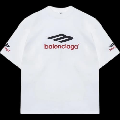 Balenciaga 3b Sports Icon T-shirt 'White Black Red'