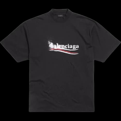 Balenciaga Political Stencil T-shirt 'Black White'