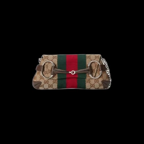 Gucci Horsebit Chain Small Shoulder Bag 'Beige/Ebony'