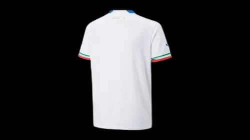 Puma Kids Italy Away 22/23 Replica Crew Neck Short Sleeve Soccer Jersey White/Ultra Blue