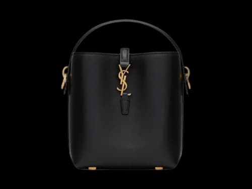 Saint Laurent The 37 Mini in Shiny Leather Black
