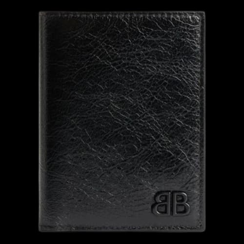 Balenciaga Monaco Vertical Bifold Wallet 'Black'