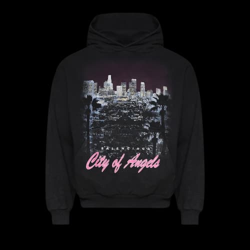 Balenciaga Medium Fit Hoodie 'Faded Washed Black'