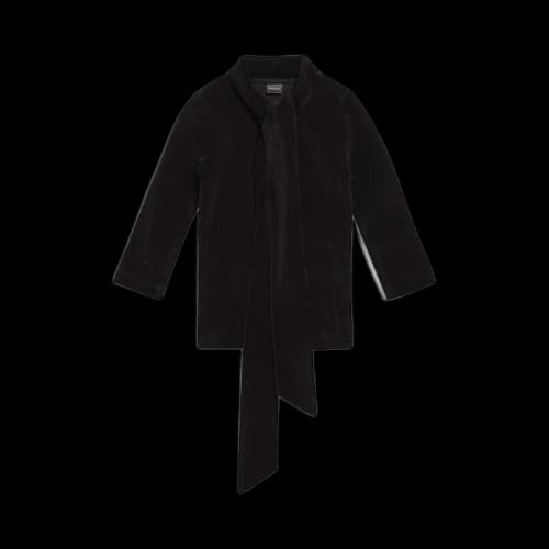 Balenciaga Women'S Scarf Fitted Turtleneck in Black Black