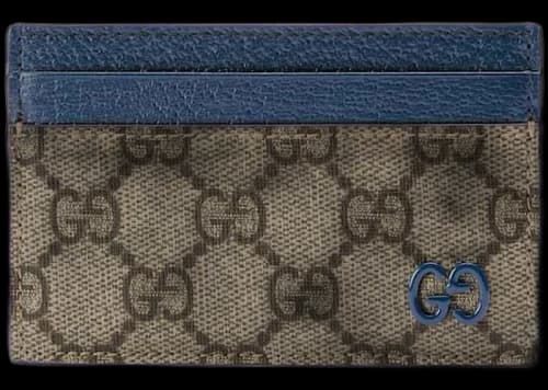 Gucci GG Supreme Card Holder Blue/Beige