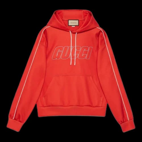 Gucci Neoprene Hooded Sweatshirt 'Red'