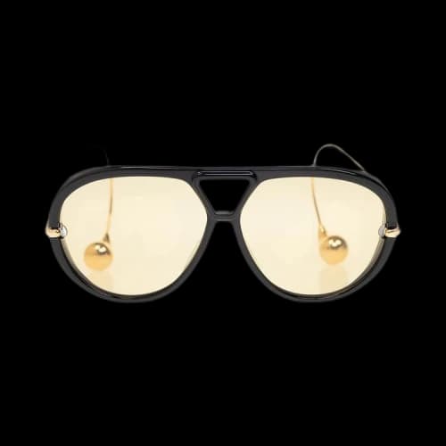 Bottega Veneta Aviator Sunglasses 'Black/Gold/Yellow'