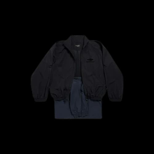 Balenciaga Patched Tracksuit Jacket in Black Black