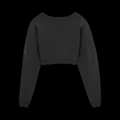 Saint Laurent Cropped Sweatshirt 'Black'
