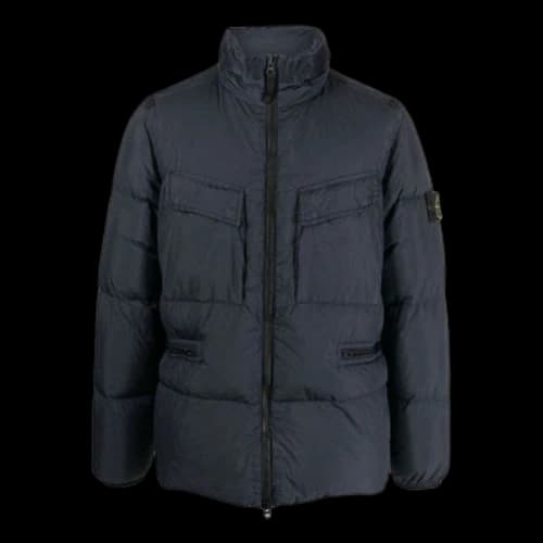 STONE ISLAND Waffen Patch Crinkle Labs Down Padded Jacket 'Black'