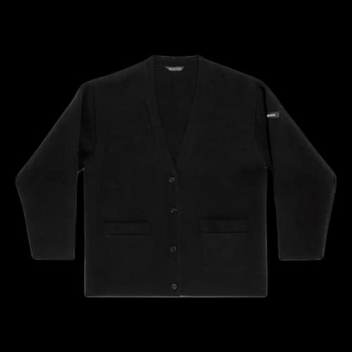 Balenciaga FW23 Cardigan 'Black Double Faced Wool Knit' (Women's)