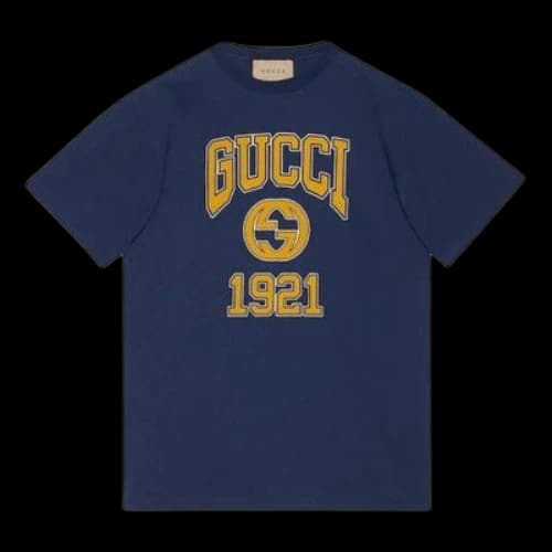Gucci Cotton Jersey Printed T-Shirt 'Blue'