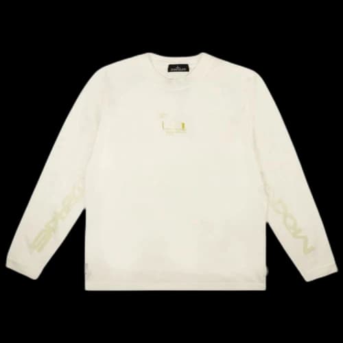 Stone Island Graphic Print Long-Sleeve T-Shirt 'White'
