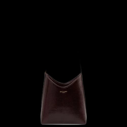 Saint Laurent Mini Hobo Lizard Bag 'Bordeaux'