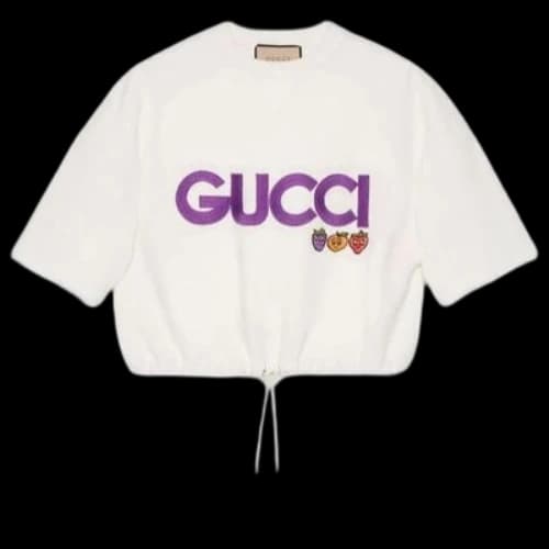 Gucci Cotton Jersey Sweatshirt With Patch 'Off White' (Women's)