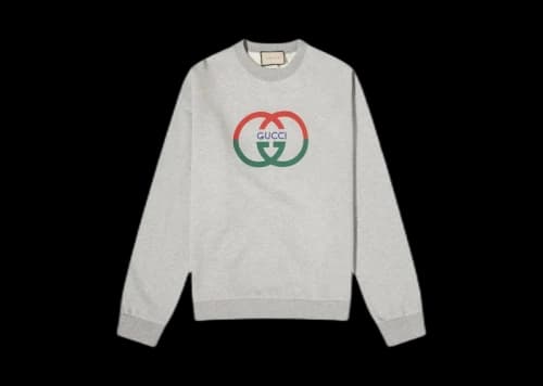 Gucci Interlocking Logo Crewneck Sweatshirt Grey