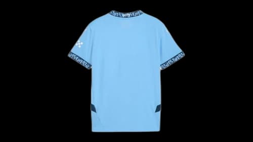 Puma Kids Mcfc Crew Neck Short Sleeve Home Soccer Replica Jersey Team Light Blue/Marine Blue
