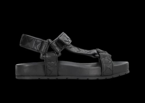 Bottega Veneta Trip Slingback Sandals Black Leather (Women's)