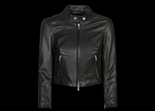 Balenciaga Leather Jacket Black