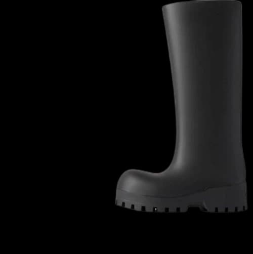 Balenciaga Bulldozer Rainboots 'Black Rubber' (Women's)