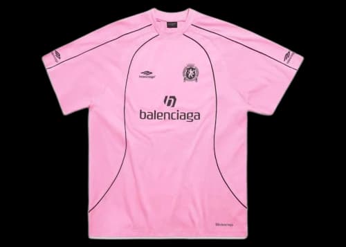 Balenciaga Miami Soccer T-Shirt Oversized Pink/Black