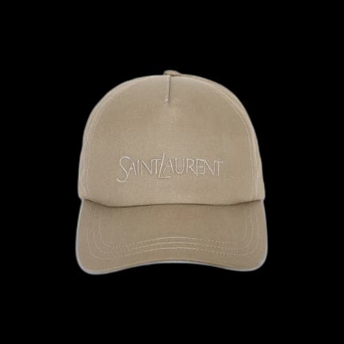 Saint Laurent Logo Embroidered Baseball Cap 'Beige'