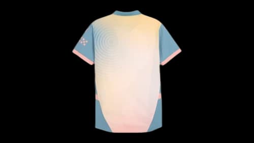 Puma MCFC Fourth Collared Short Sleeve Soccer Jersey Rosebay/Bold Blue