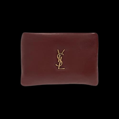 Saint Laurent Mini Calypso Zipped Pouch 'Dark Bordeaux'