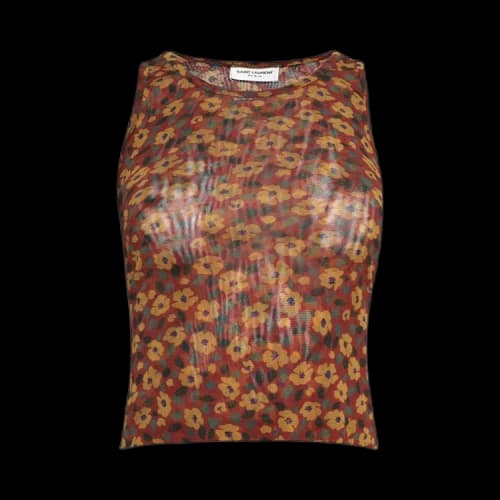 Saint Laurent Tank Top 'Bordeaux/Multicolor'