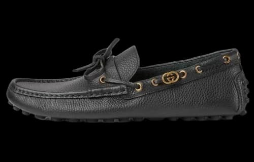 Gucci Driver Loafers Interlocking G Black