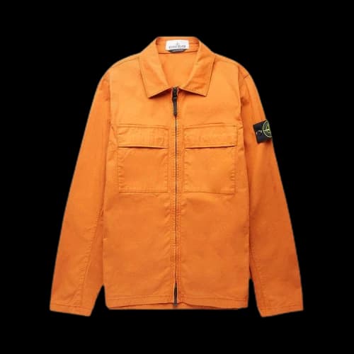 Stone Island Compass Logo Shirt Jacket 'Orange'