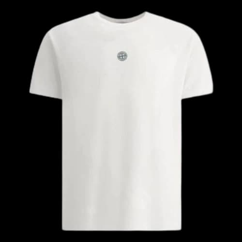 STONE ISLAND Logo Print Regular T-shirt 'White'