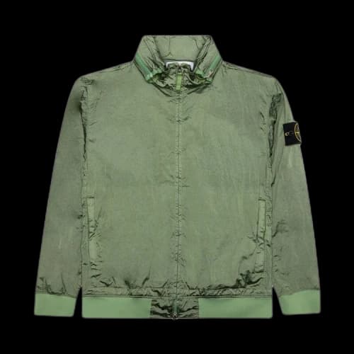 Stone Island Waffen Patch Foldable Hooded Zip Up Jacket 'Sage'