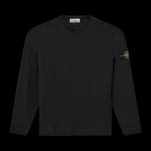 Stone Island Ribbed Fleece Sweatshirt 'Black'