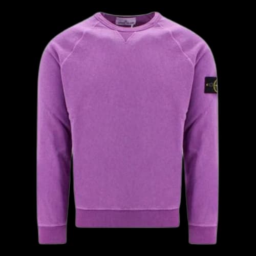 STONE ISLAND Logo Patch Crewneck Sweatshirt 'Purple'