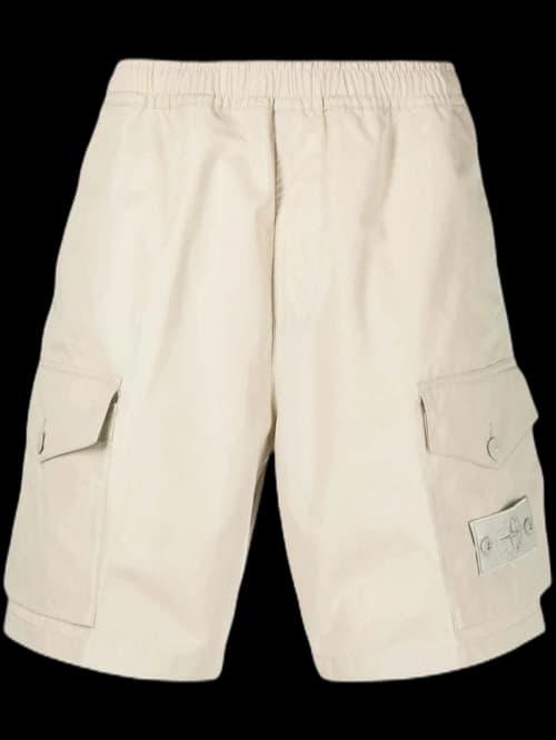 Stone Island Cargo Logo Shorts Beige