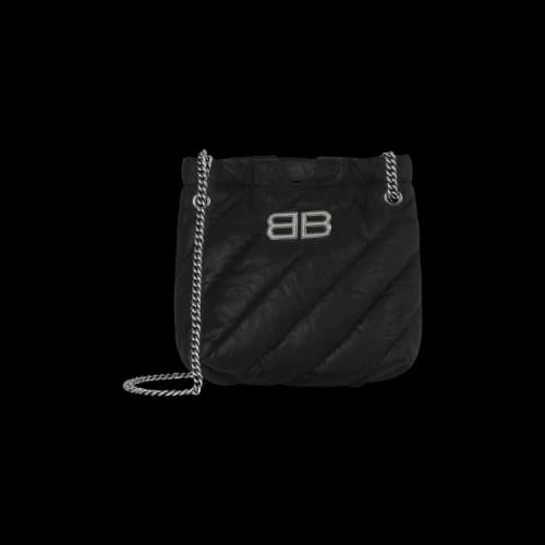 Balenciaga XS Quilted Crush Tote Bag Black