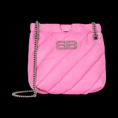 Balenciaga XS Quilted Crush Tote Bag Light Pink