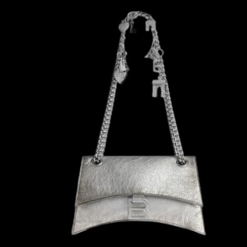 Balenciaga Crush Small Chain Bag Dirty Effect 'Silver' (Women's)