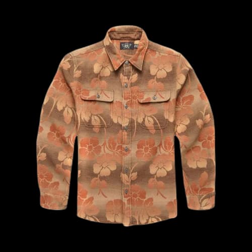 Polo Ralph Lauren Long-Sleeve Jacquard Matlock Workshirt 'Brown/Orange'