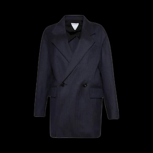 Bottega Veneta Double Breasted Blazer 'Black/Blue'