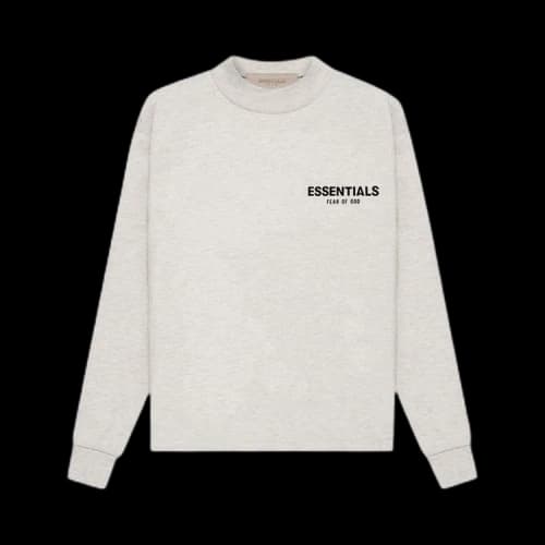 Fear of God Essentials Kids Essentials Long-Sleeve Tee 'Light Oatmeal'