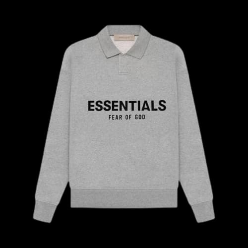 Fear of God Essentials Kids Essentials Long-Sleeve Polo 'Dark Oatmeal'