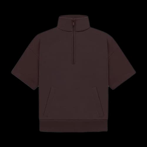 Fear of God Essentials Kids Half Zip French Terry Mockneck 'Plum'