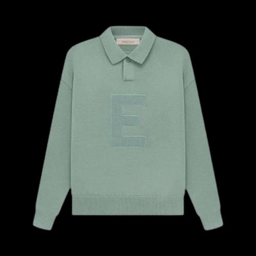 Fear of God Essentials Kids Knit Long-Sleeve Polo 'Sycamore'