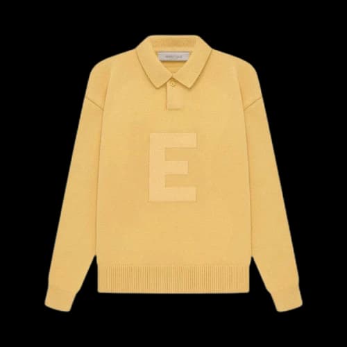 Fear of God Essentials Kids Knit Long-Sleeve Polo 'Light Tuscan'