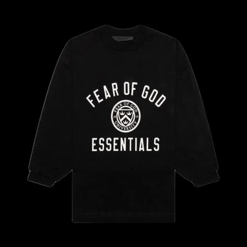 Fear of God Essentials Kids Jersey Long Sleeve II Tee (FW24) Black