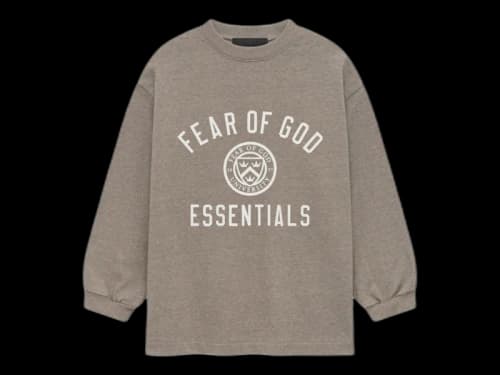 Fear of God Essentials Kids Jersey Long Sleeve Tee (FW24) Heather Gray