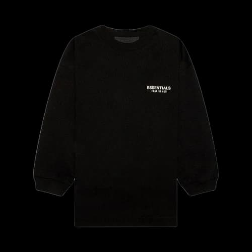 Fear of God Essentials Kids Jersey Long Sleeve Tee (FW24) Black