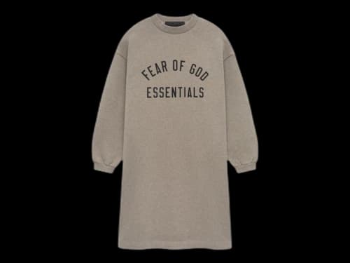 Fear of God Essentials Kids Fleece Crewneck Dress Heather Gray